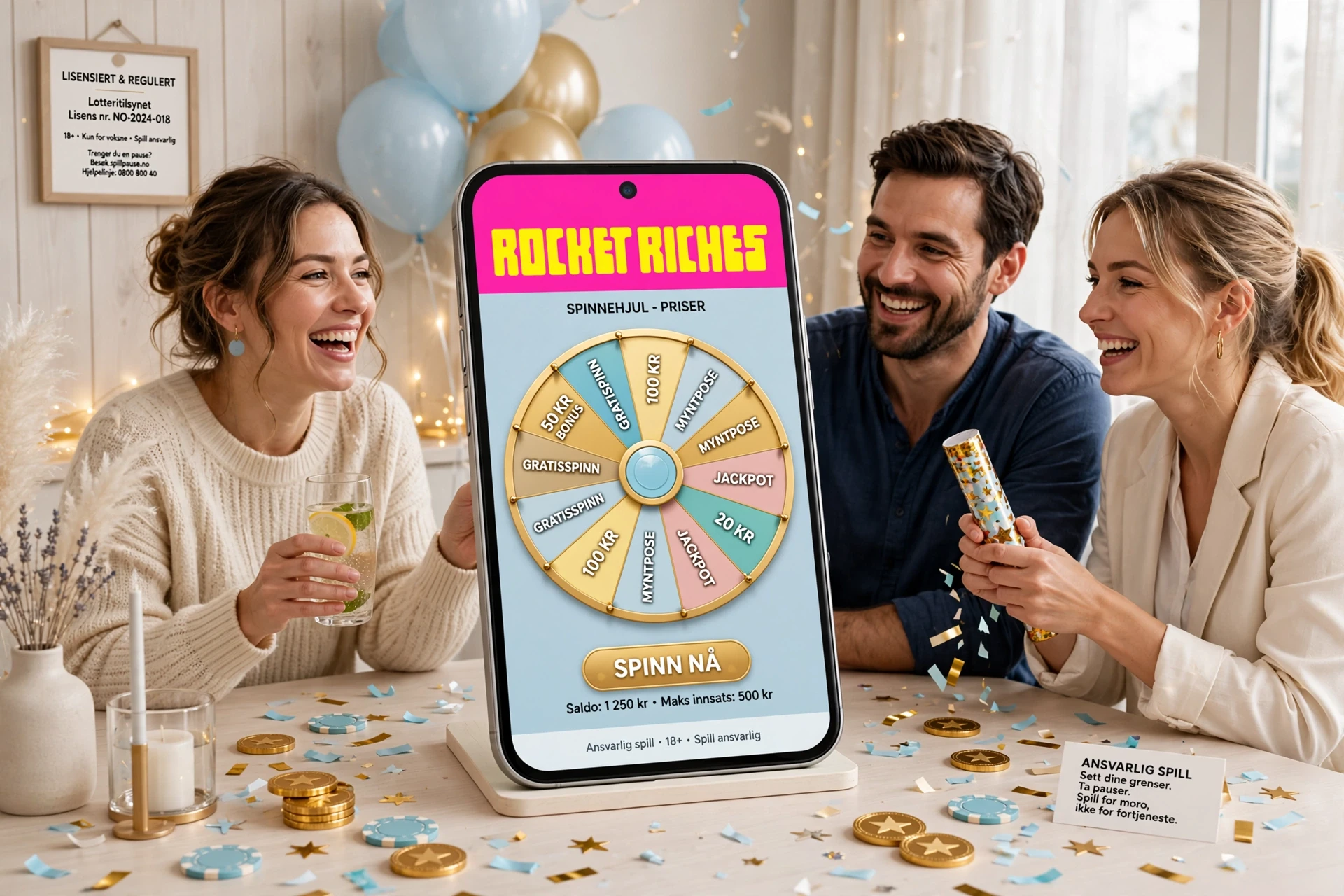 kasinobonus på mobil ROCKET RICHES CASINO